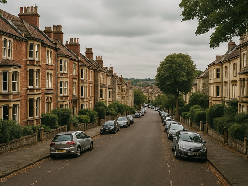 Bristol Redland area showing Victorian terraces and community character